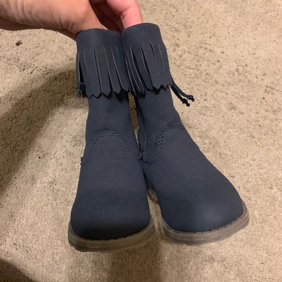 Baby girls Carter boots size 5 dark blue worn once - Picture 2 of 6